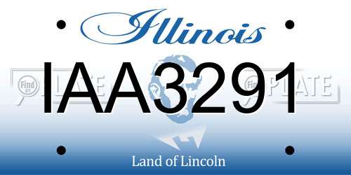 IAA3291 Illinois License Plate
