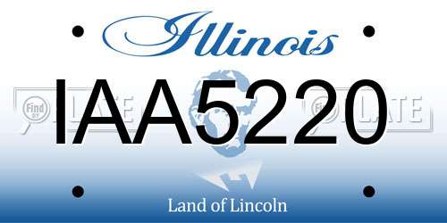 IAA5220 Illinois License Plate