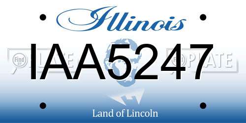IAA5247 Illinois License Plate