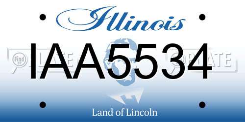 IAA5534 Illinois License Plate