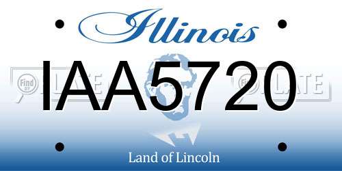 IAA5720 Illinois License Plate
