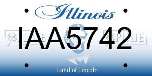IAA5742 Illinois License Plate