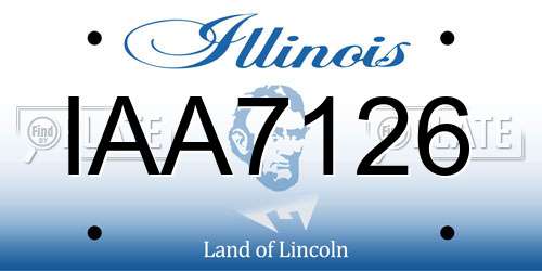 IAA7126 Illinois License Plate