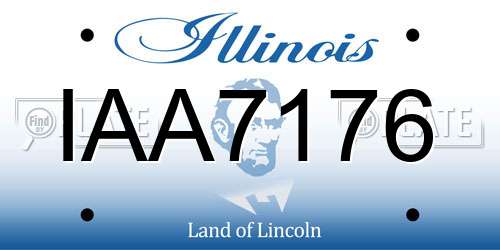 IAA7176 Illinois License Plate
