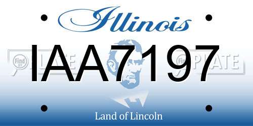 IAA7197 Illinois License Plate