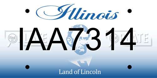 IAA7314 Illinois License Plate