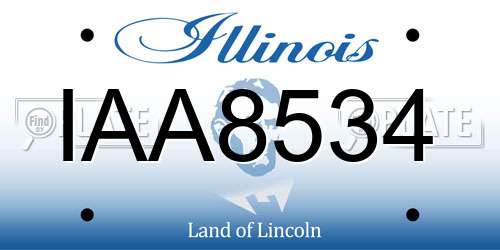 IAA8534 Illinois License Plate