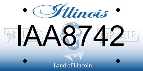 IAA8742 Illinois License Plate