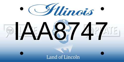 IAA8747 Illinois License Plate