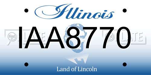 IAA8770 Illinois License Plate