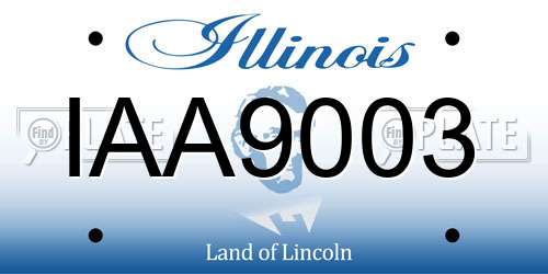IAA9003 Illinois License Plate