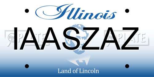 IAASZAZ Illinois License Plate