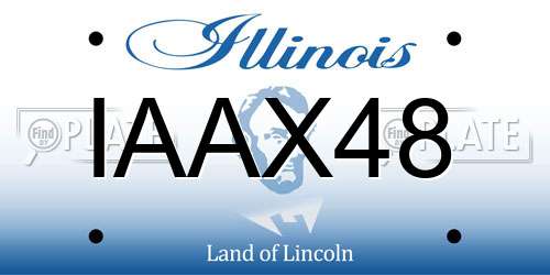 IAAX48 Illinois License Plate
