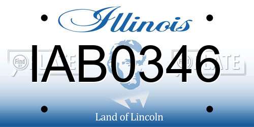 IAB0346 Illinois License Plate