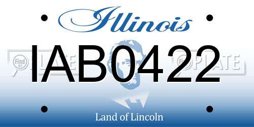 IAB0422 Illinois License Plate