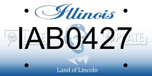 IAB0427 Illinois License Plate