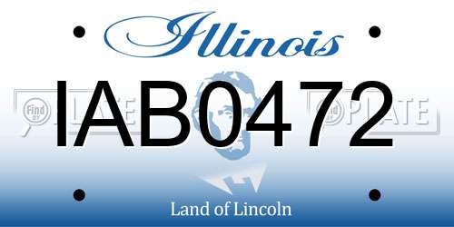 IAB0472 Illinois License Plate