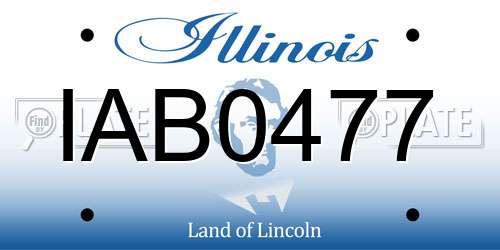 IAB0477 Illinois License Plate