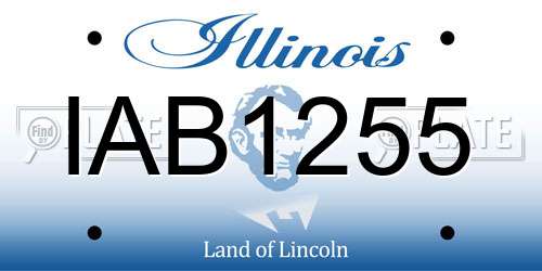 IAB1255 Illinois License Plate