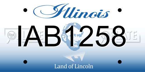 IAB1258 Illinois License Plate