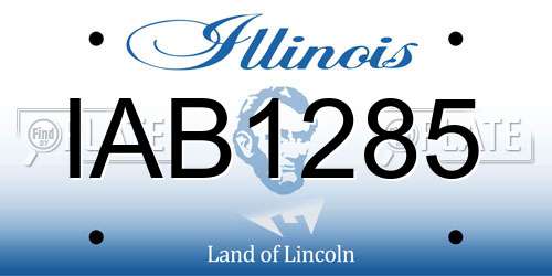 IAB1285 Illinois License Plate