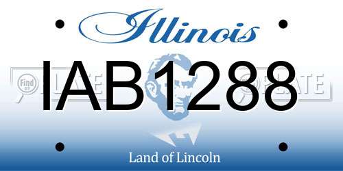 IAB1288 Illinois License Plate