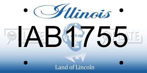 IAB1755 Illinois License Plate