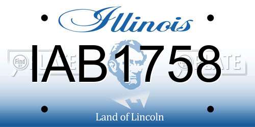 IAB1758 Illinois License Plate