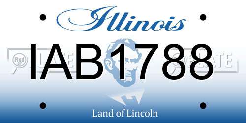 IAB1788 Illinois License Plate