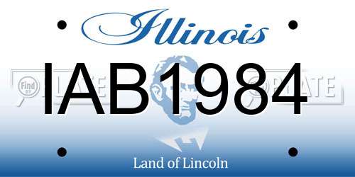 IAB1984 Illinois License Plate