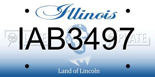 IAB3497 Illinois License Plate