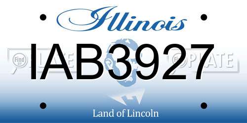 IAB3927 Illinois License Plate