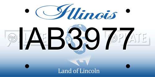 IAB3977 Illinois License Plate