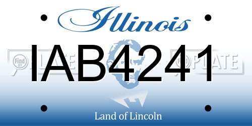 IAB4241 Illinois License Plate