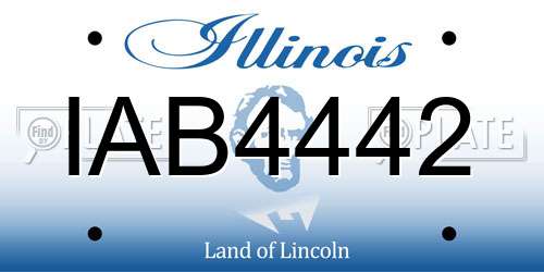 IAB4442 Illinois License Plate