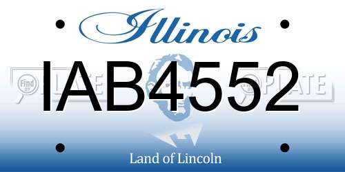 IAB4552 Illinois License Plate