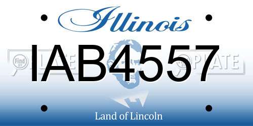 IAB4557 Illinois License Plate