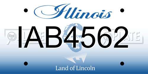 IAB4562 Illinois License Plate