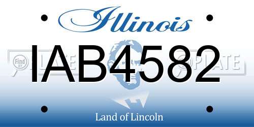IAB4582 Illinois License Plate