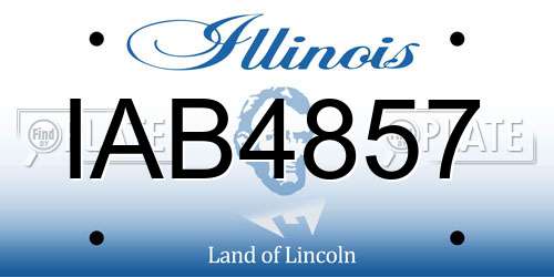 IAB4857 Illinois License Plate