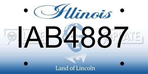 IAB4887 Illinois License Plate