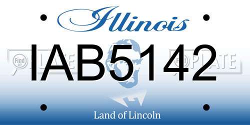 IAB5142 Illinois License Plate