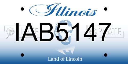 IAB5147 Illinois License Plate