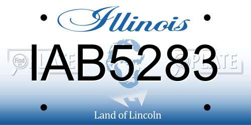IAB5283 Illinois License Plate