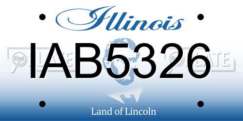 IAB5326 Illinois License Plate
