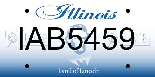 IAB5459 Illinois License Plate
