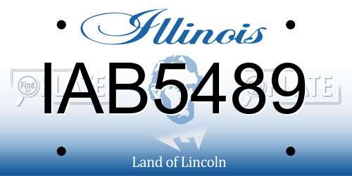 IAB5489 Illinois License Plate