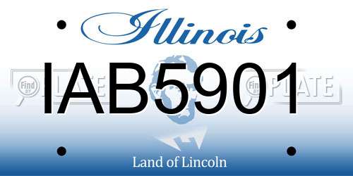 IAB5901 Illinois License Plate