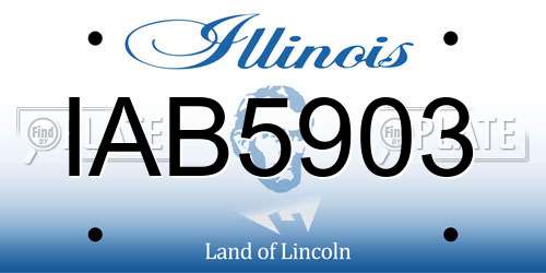 IAB5903 Illinois License Plate