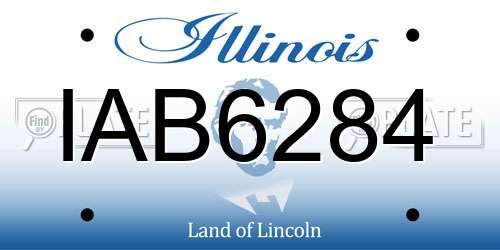 IAB6284 Illinois License Plate